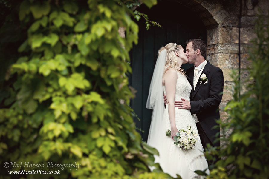 Bride & Groom on their Wedding Day at The Bay Tree Hotel in Burford