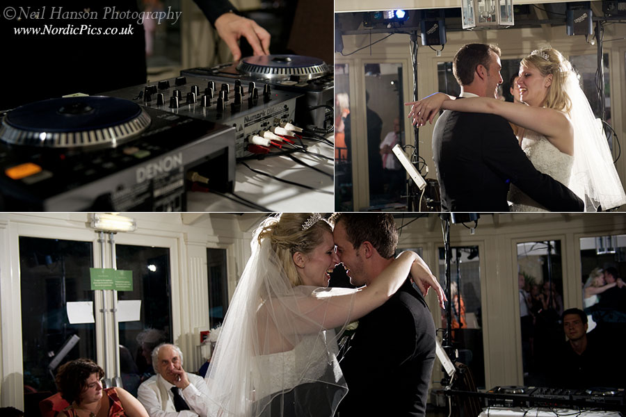 Bride & Grooms first dance at their Wedding at The Bay Tree Hotel in Burford