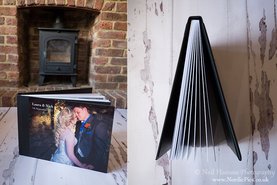 Contemporary Flush mounted Wedding Album with metal front cover