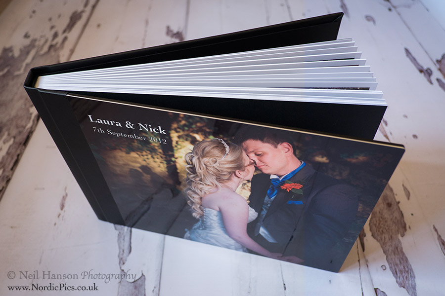 Contemporary Flush mounted Wedding Album with metal front cover from a wedding at Cosener's House Abingdon