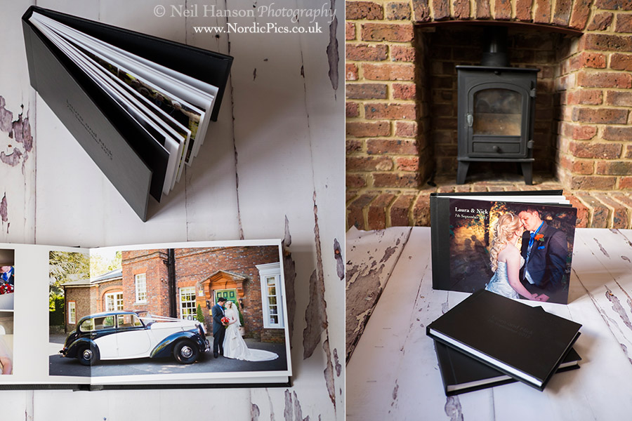 Modern Wedding Albums by recommended Wedding photographer for Cosener's House Abingdon Neil hanson