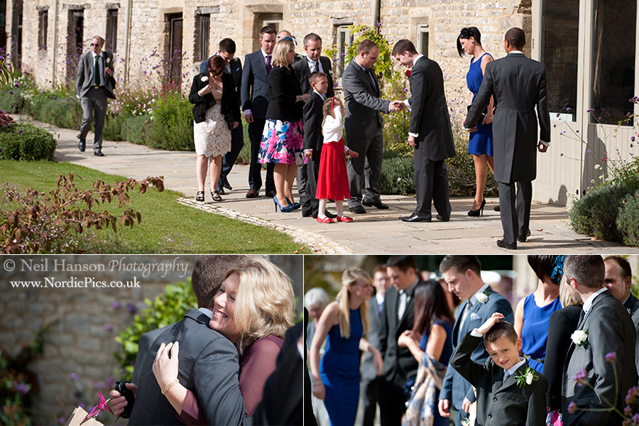 Guests arriving for a Wedding at Caswell House Photography by Neil Hanson