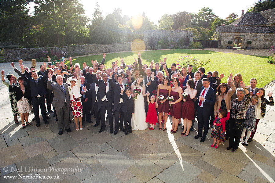 All guests group photo at a Caswell House Wedding