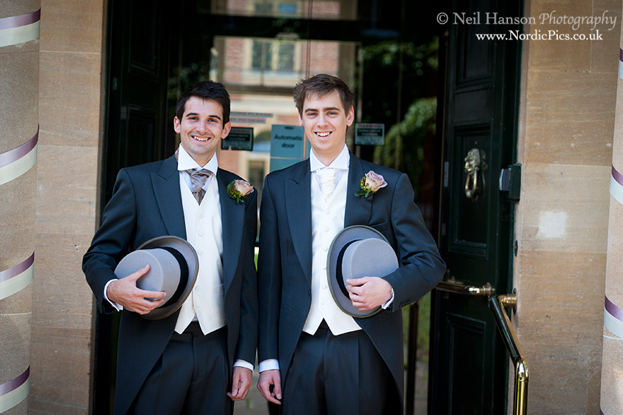 Groom & best man at a St Peters College Wedding