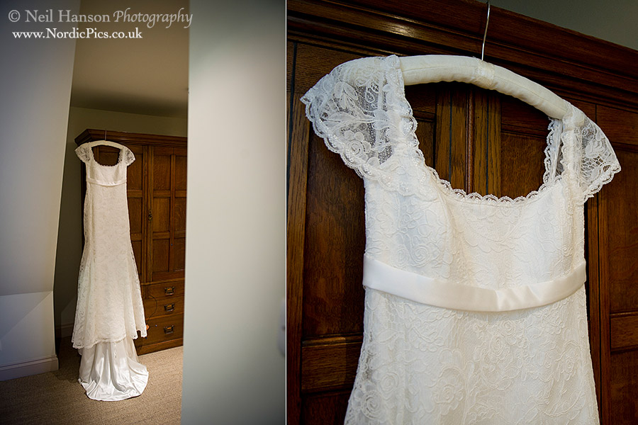 Vintage style Wedding dress at a Wedding at The Feathered Nest Inn Oxfordshire
