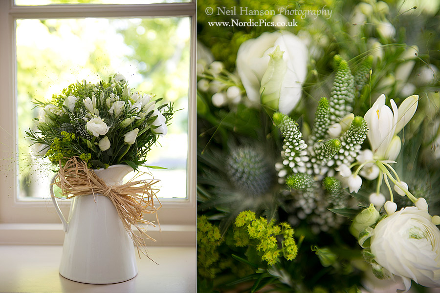 Beautiful Vintage flowers by Classic Flowers of Witney at a Wedding at The Feathered Nest Inn