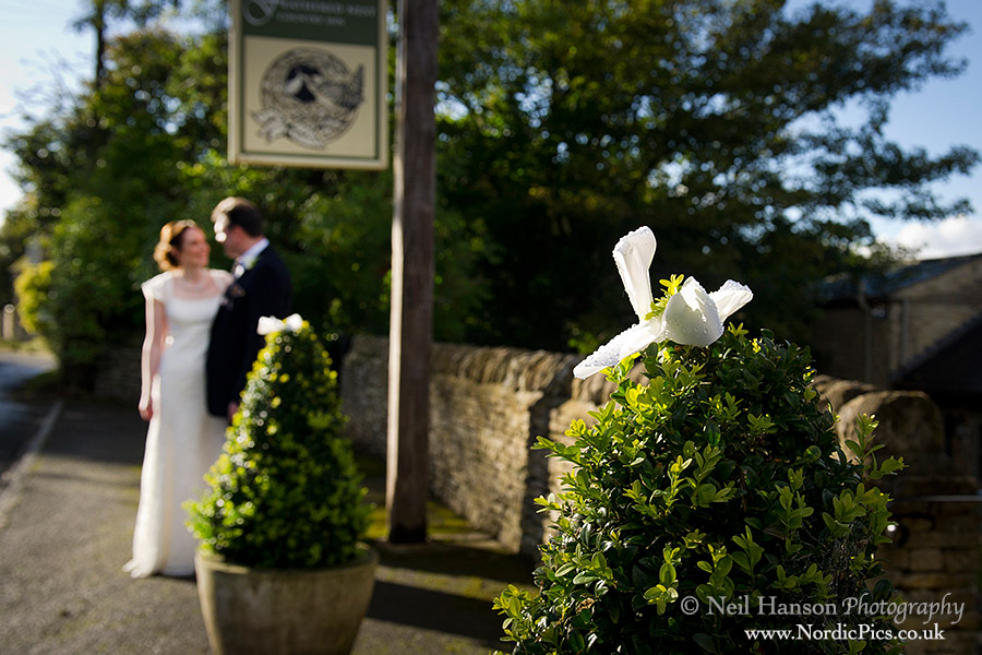 Bride & groom on their Wedding day at The Feathered Nest Country Inn