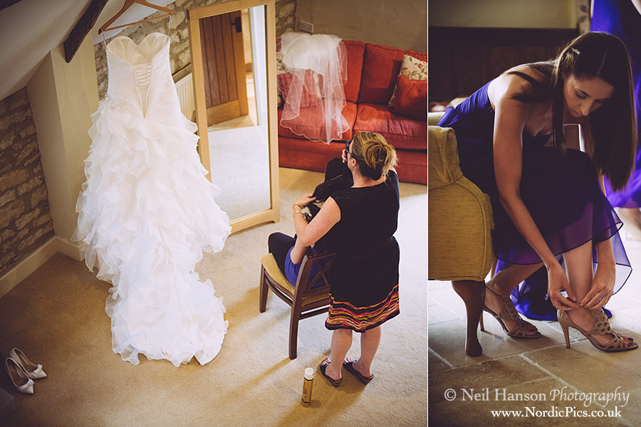 Brides preparations at Caswell House