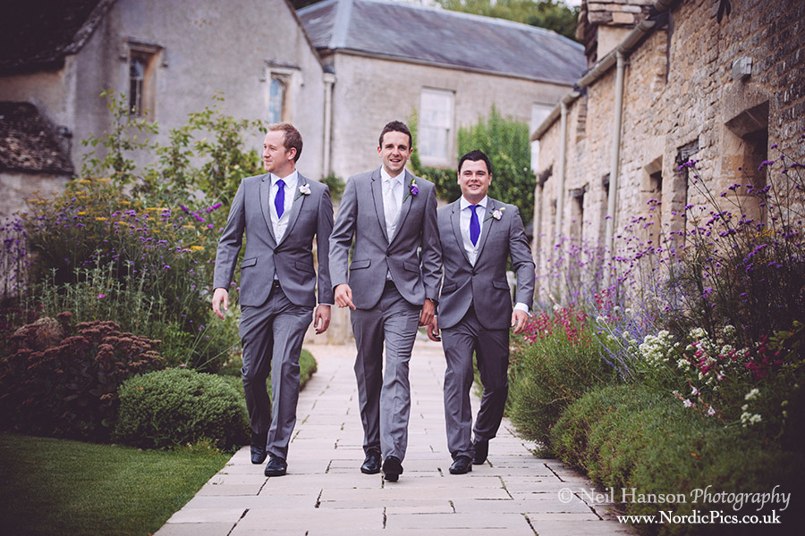 Grooms arriving on his Wedding Day at Caswell House in the Cotswolds