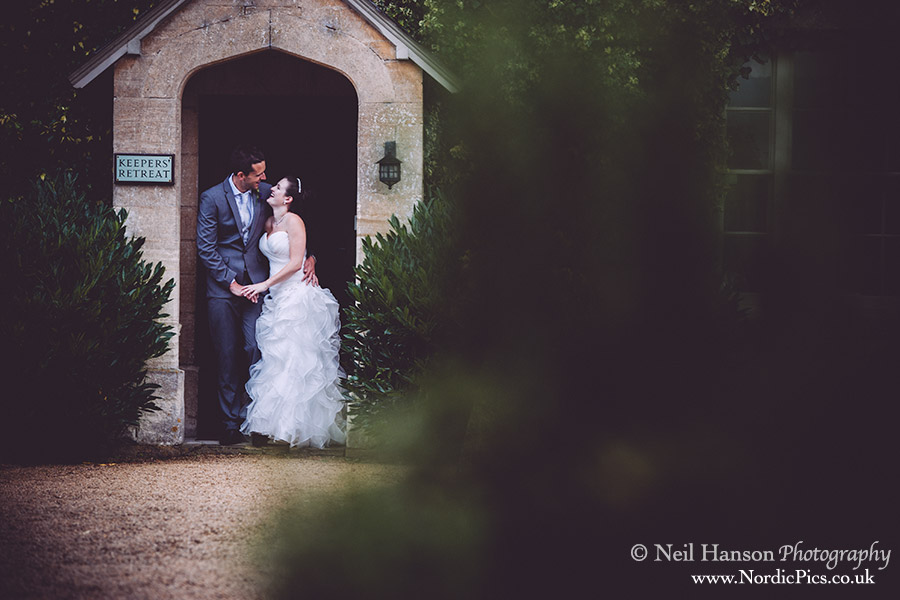 Bride & groom at Caswell House