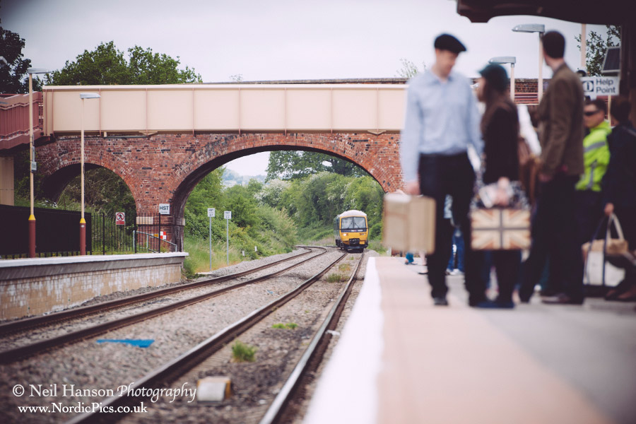 Charlbury Train Station Vintage styled Engagement Photography