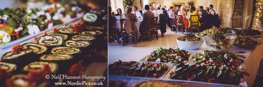 Buffet food at a Wedding at Caswell House