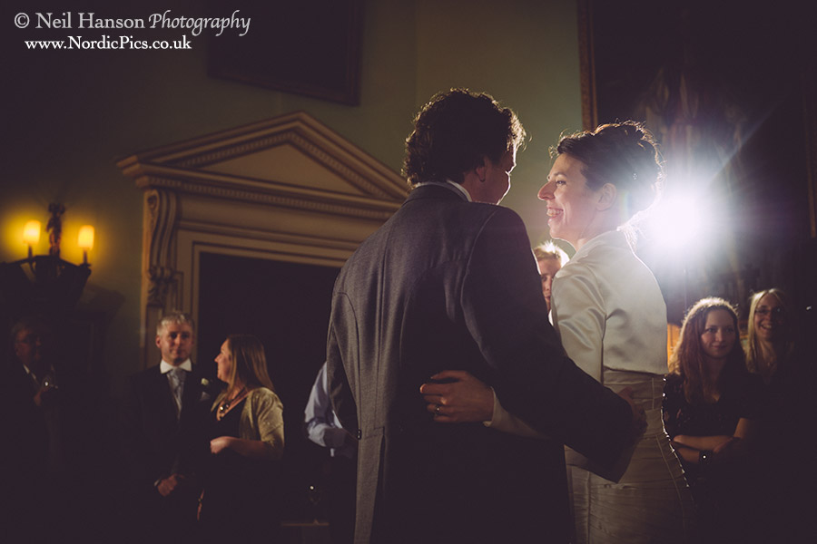 Bride & Grooms first dance at their Winter Wedding at Kirtlington Park Oxfordshire