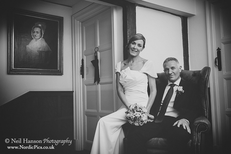 Bride and Groom on their Wedding Day at Buckland Manor
