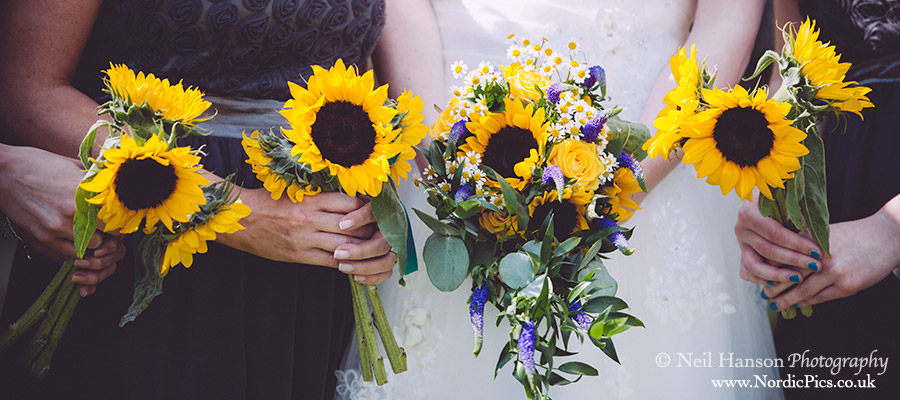 Sunflower bridal bouquets