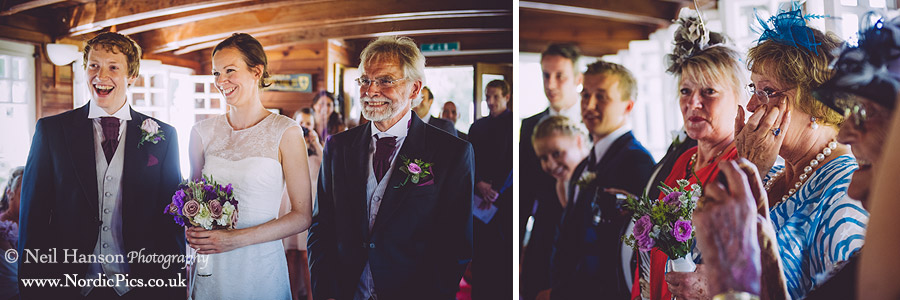 Wedding ceremony on the College Barge at The Thames Four Pillars Hotel