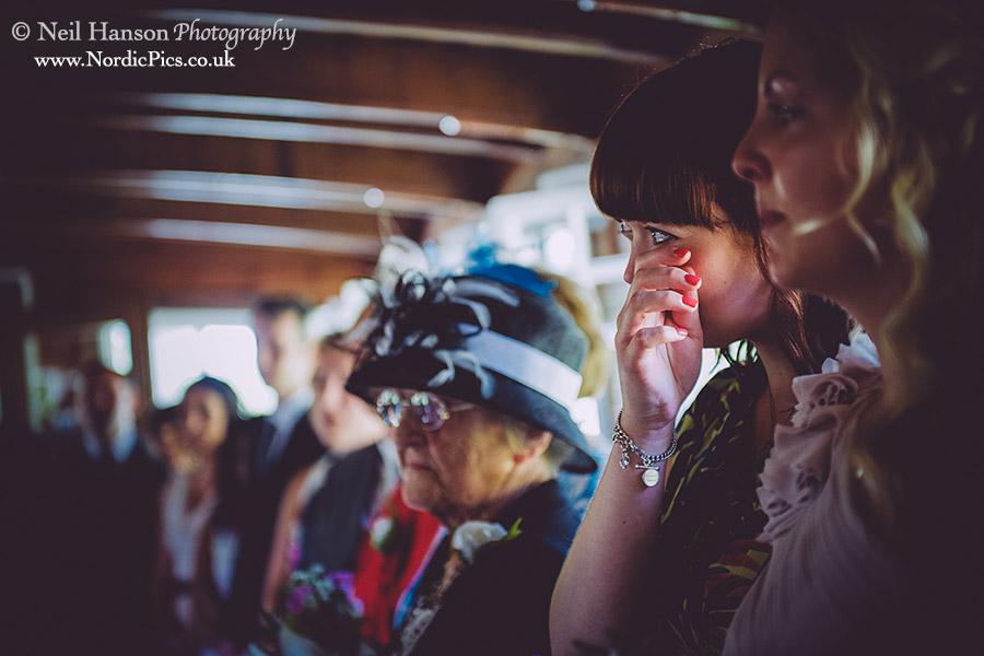 Tears of Joy at a Wedding on the College Barge Oxford