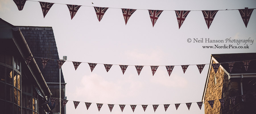 Isles of Scilly bunting flying in High Town