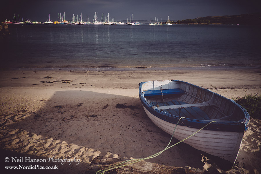 Boats in St Marys harbour in the Isles of Scilly