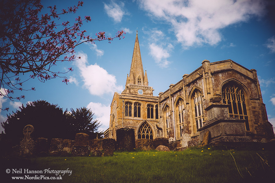 St Marys Church Adderbury in the sunshine