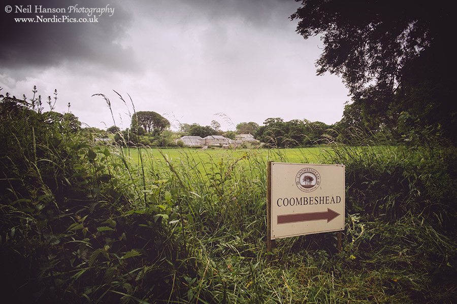 Coombeshead sign on way to wedding reception