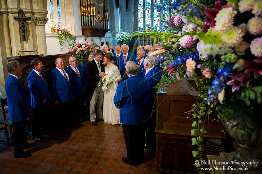 Swindon male voice choir at a Wedding in Oxfordshire
