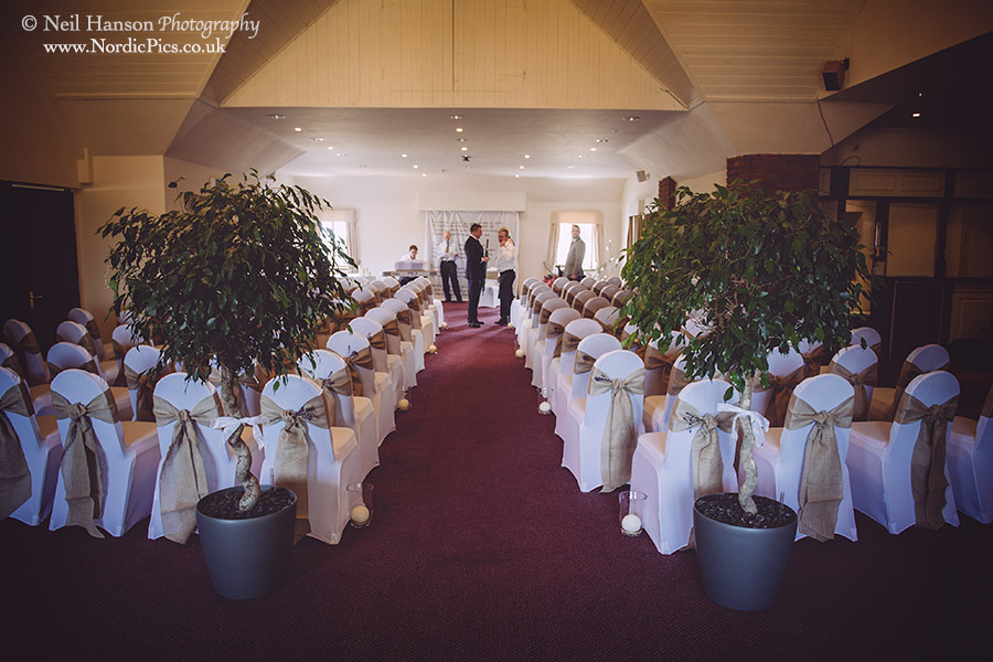 Wedding ceremony room at Rye Hill Golf Club
