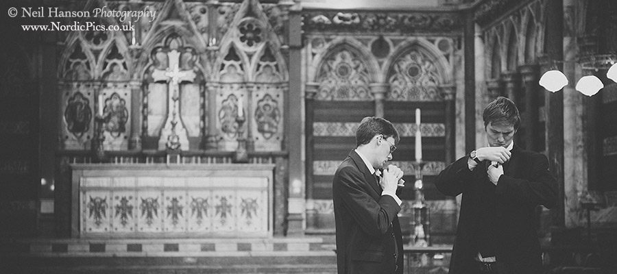 Ushers at a Wedding at Keble College Chapel in Oxford