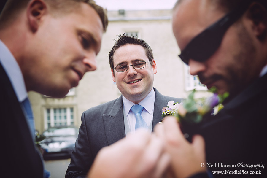 Groom & his groomsmen before a Wedding at St Marys Church woodstock