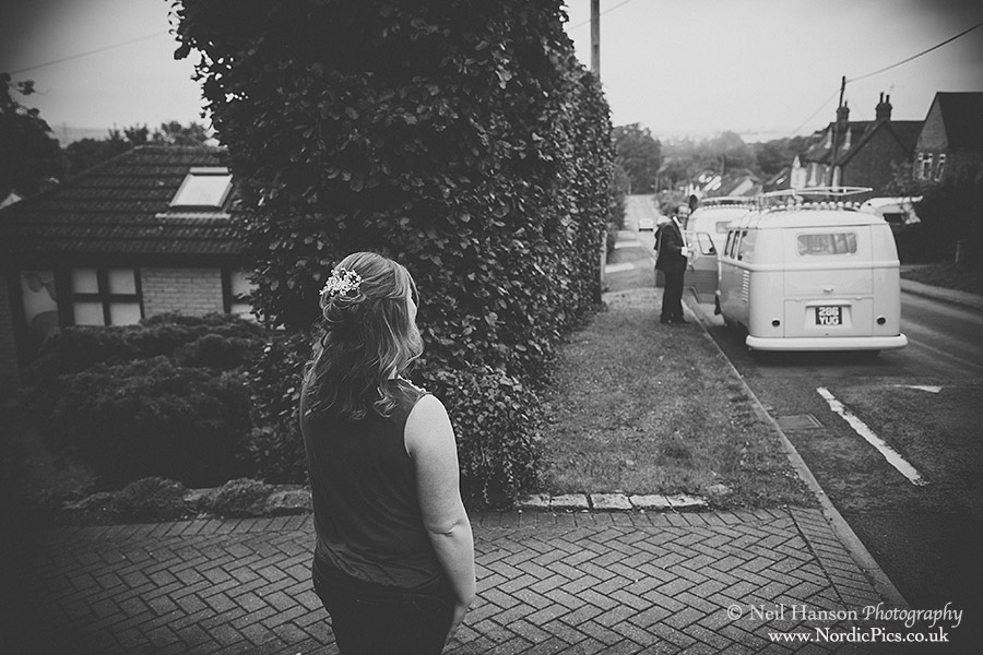 Pear Tree Wedding Camper Vans arrive at Brides House
