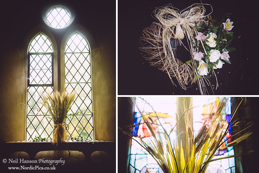 St Giles Church Horspath wedding day decorations