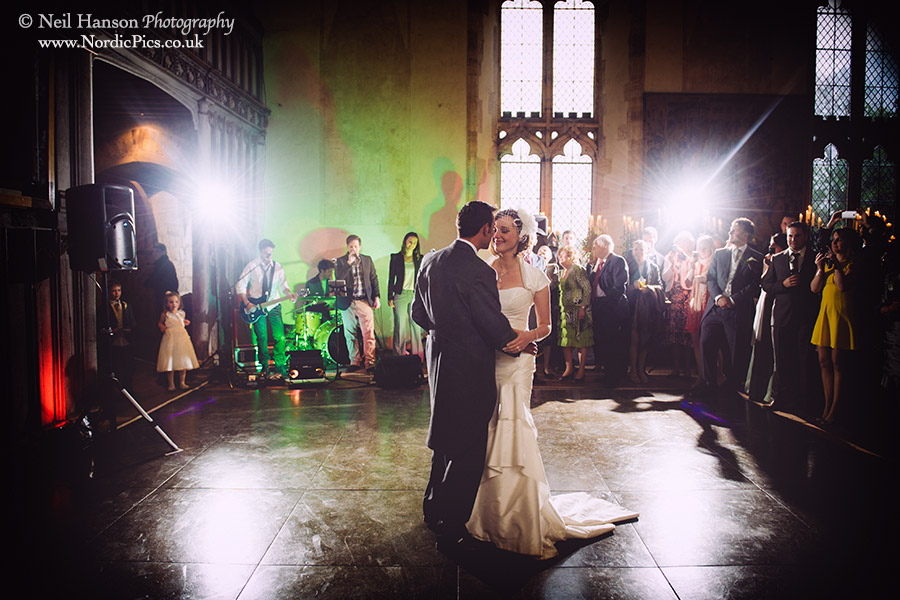 Bride and Grooms first dance on their Wedding day at Penshurst Place in Kent