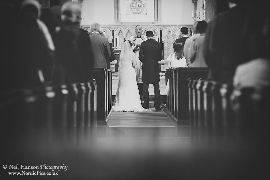 Wedding ceremony at St Marys Church Iffley