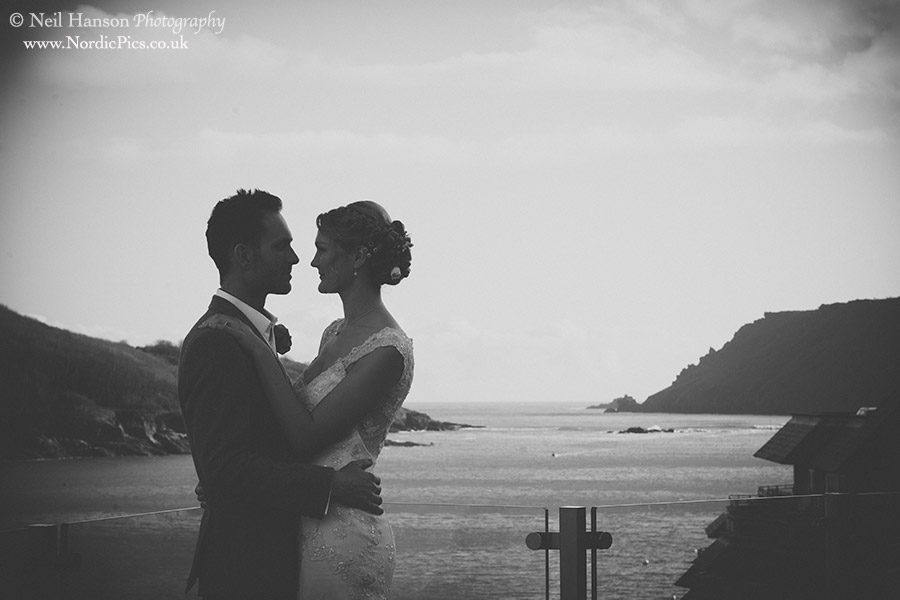 Bride and Groom at their Wedding at Salcombe Harbour Hotel