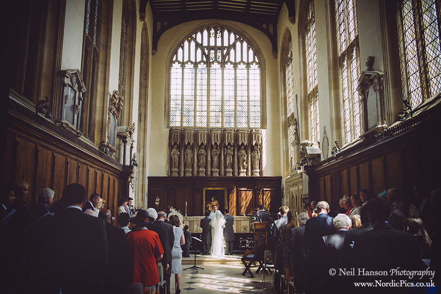 Wedding ceremony at University Church Oxford