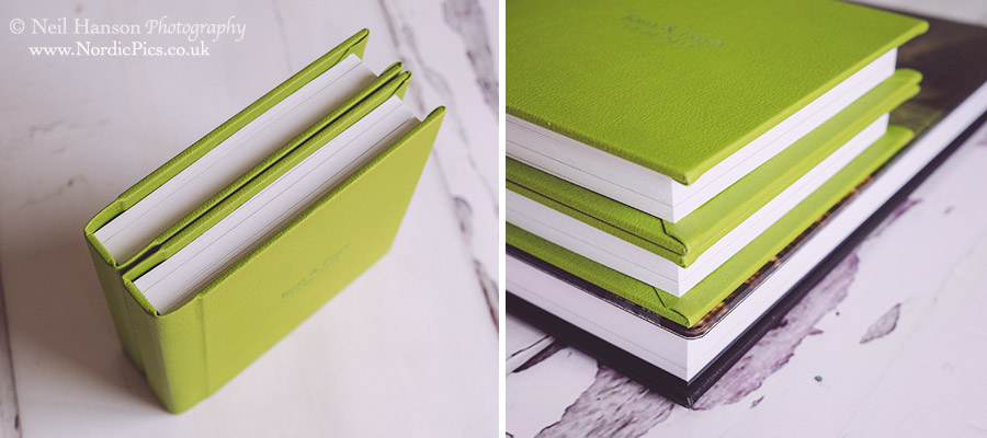 Contemporary Parents Wedding albums in green