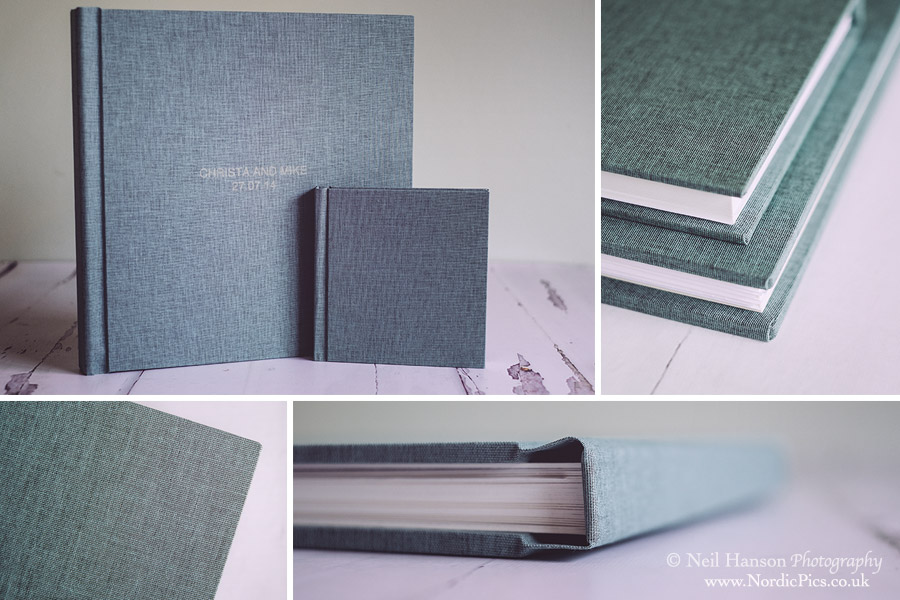 Fine art wedding albums for Caswell House exclusive Cotswold Wedding Venue