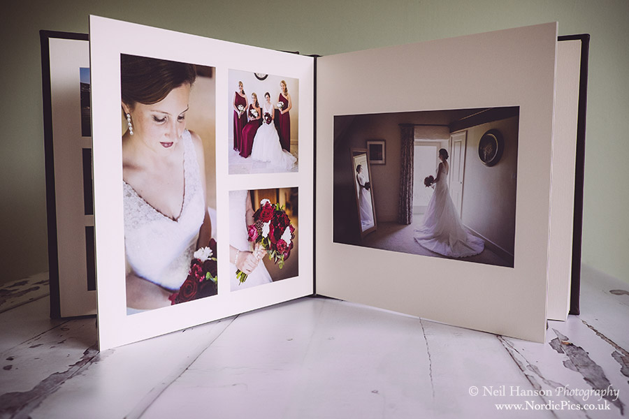 Traditional matted Wedding albums in a modern style by neil hanson photography