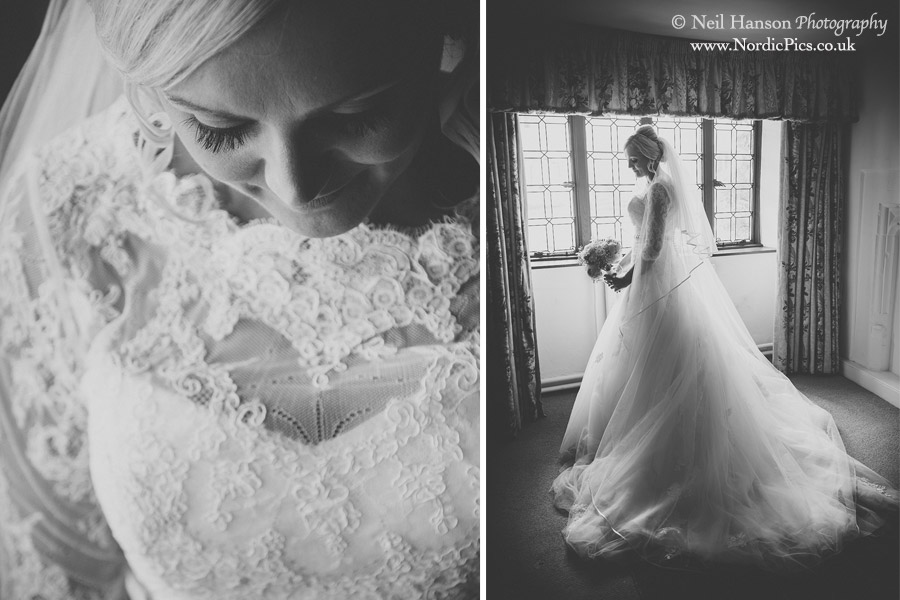 Classic Bride portraits before her wedding at The Bay Tree Hotel