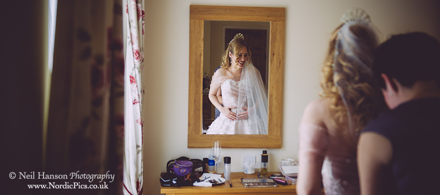 Bride getting ready for a Wedding at Worton Park