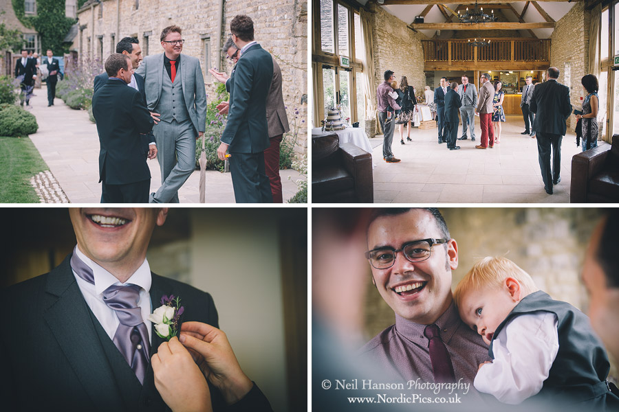 Guests arriving for a wedding at Caswell House in Oxfordshire