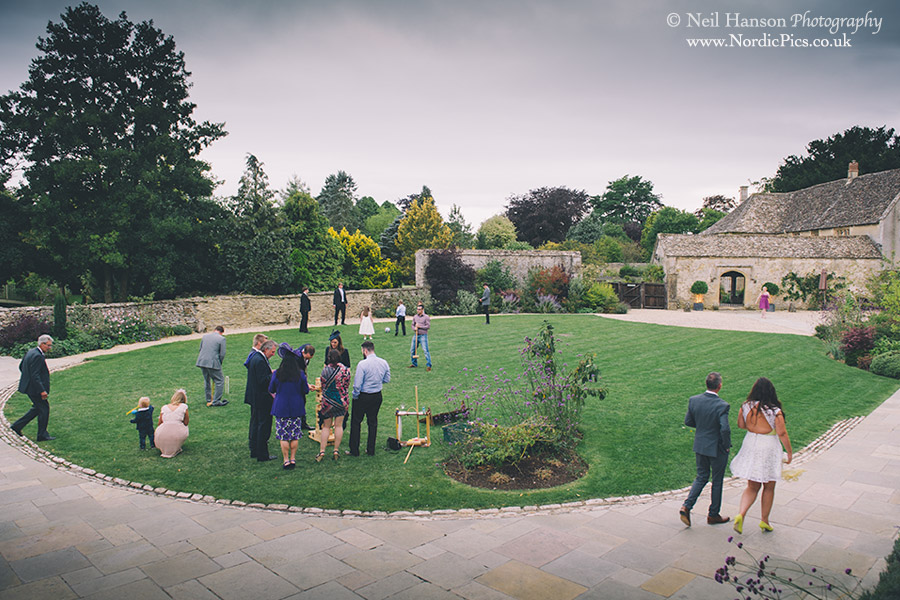 Guests enjoying the Caswell House gardens