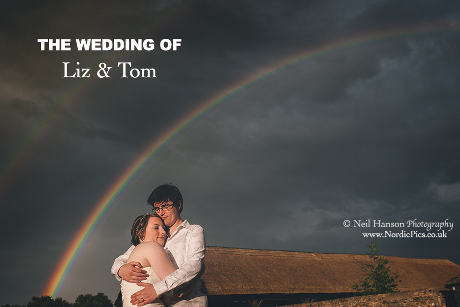Double rainbow for Liz & toms wedding at Cogges Farm Museum Witney