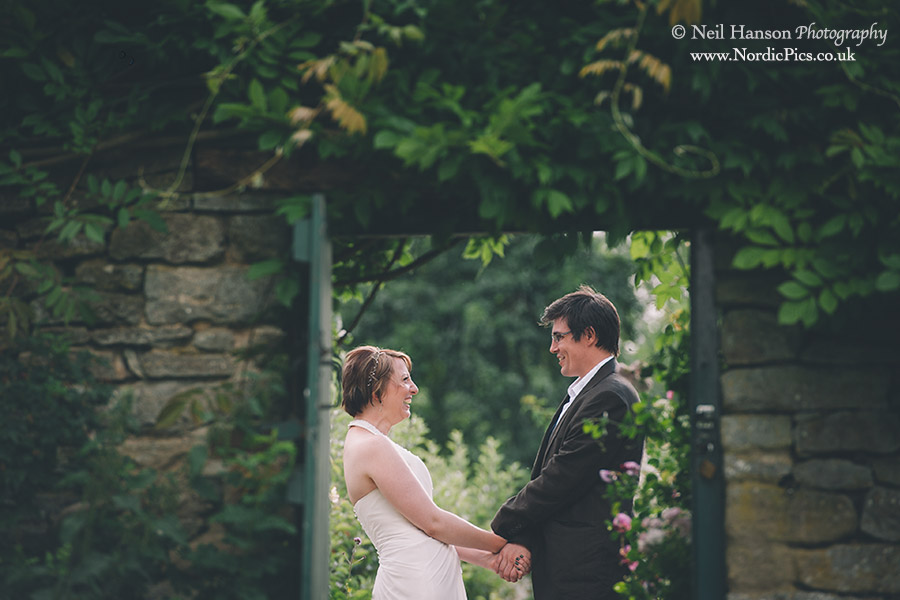 Bride & Groom on their Wedding day at Cogges Farm Museum