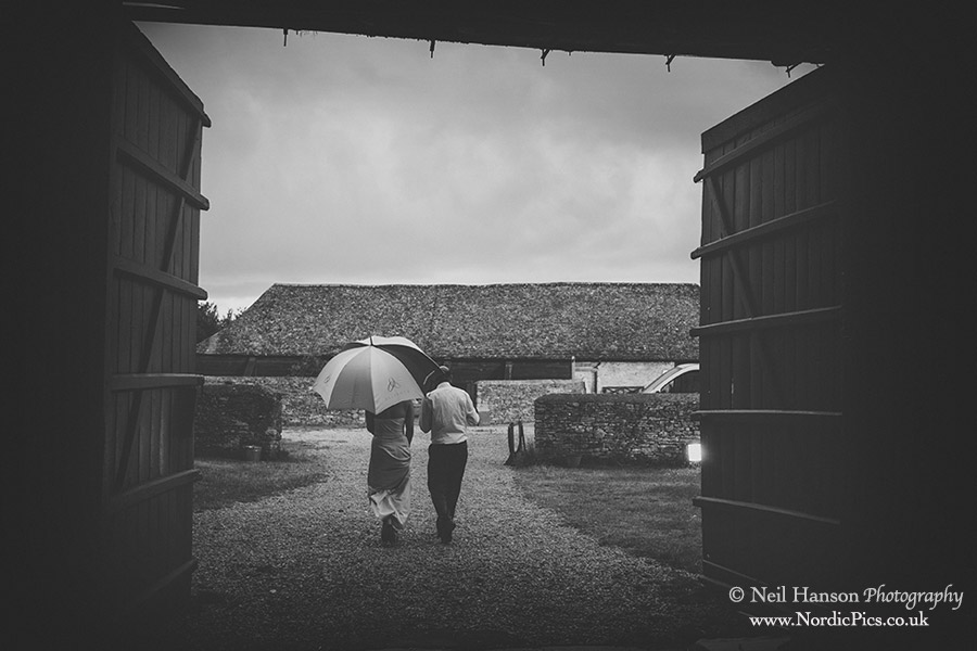 Storm approaching at a Cogges Farm Wedding