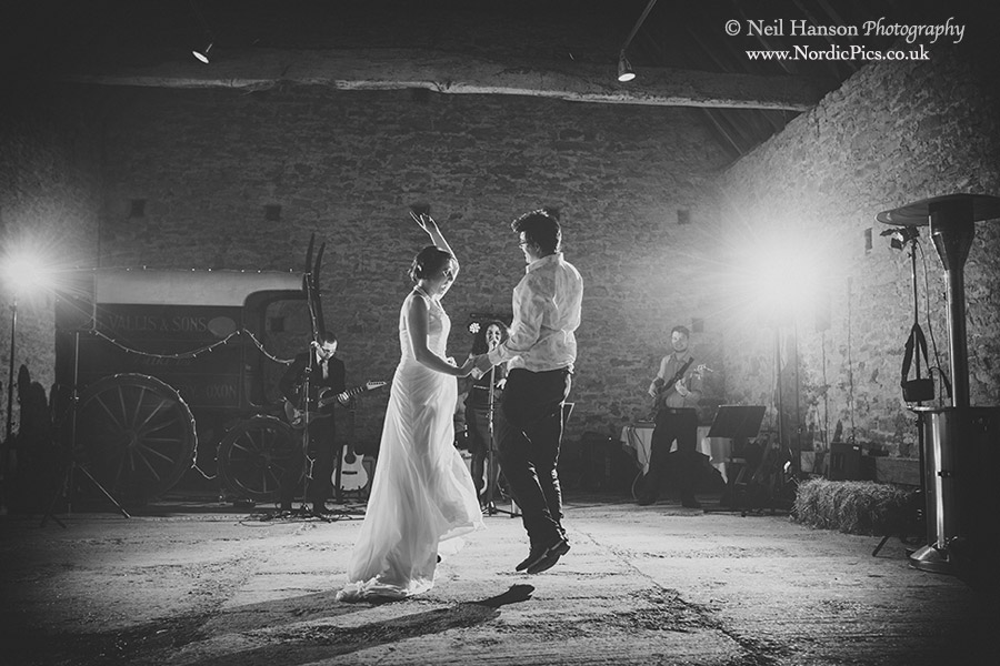 Bride & Grooms first dance at a Cogges Farm Wedding