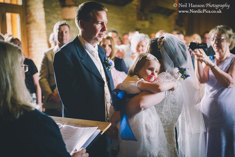 Wedding ceremony at The Tythe Barn near Bicester