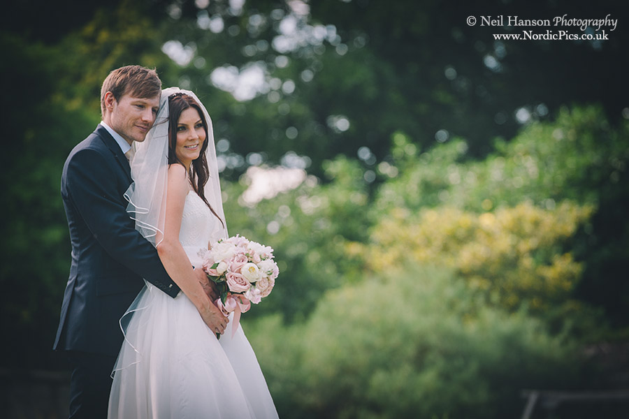 Bride & groom portraits at Caswell House in Oxfordshire