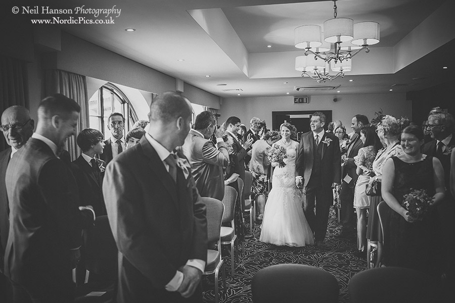 Bride & her father walk down the aisle at a Milton Hill House Wedding