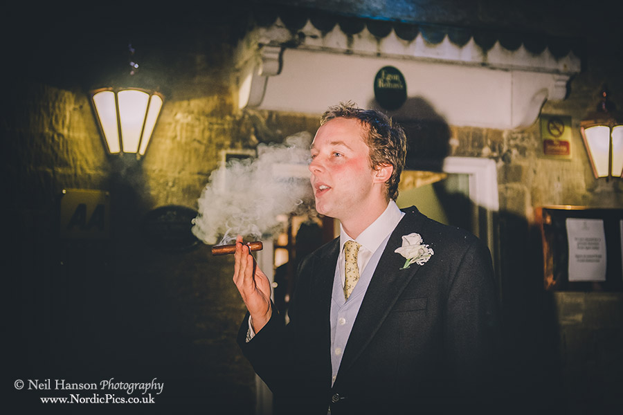 Wedding cigar smoke